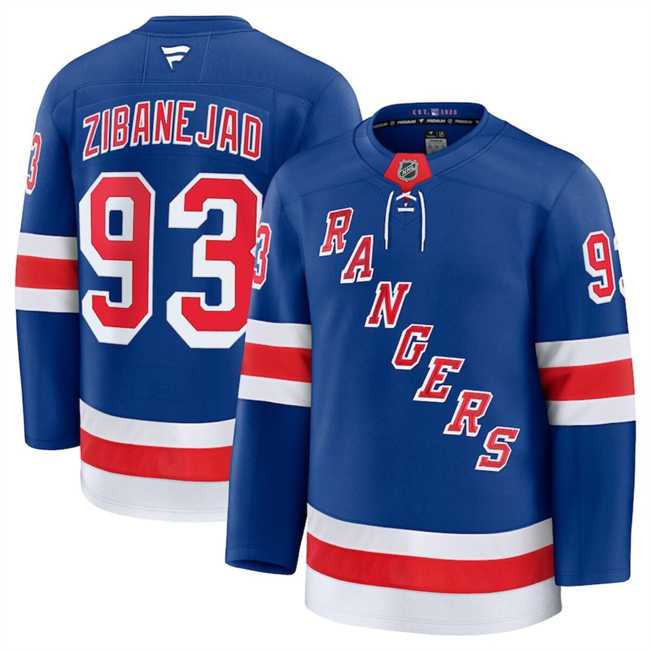 Men%27s New York Rangers #93 Mika Zibanejad Royal 2024-25 Home Stitched Hockey Jersey Dzhi